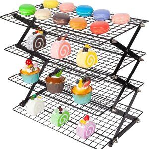 4 Tier Collapsible Cooling Rack In Black - NIB
